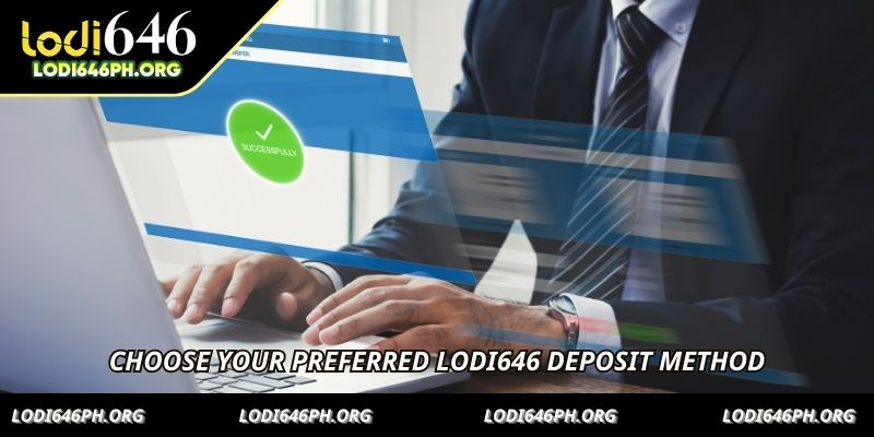 Choose your preferred LODI646 deposit method