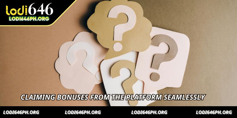 Claiming bonuses from the platform seamlessly